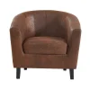 Fauteuil Van Microvezel - Oud Bruin - Cristobal Ii-Vente-unique Outlet