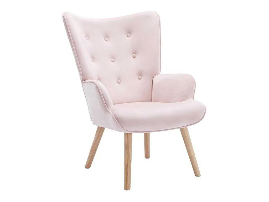 Fauteuil Van Roze Velours Vately-Vente-unique Discount