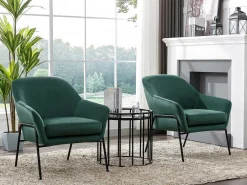 Fauteuil Van Spargroen Velours Cerita-Vente-unique Sale