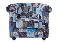 Fauteuil Van Stof Met Patchwork-Motief Chesterfield-Vente-unique Best