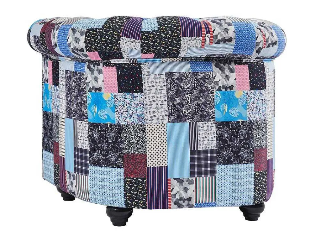 Fauteuil Van Stof Met Patchwork-Motief Chesterfield-Vente-unique Best