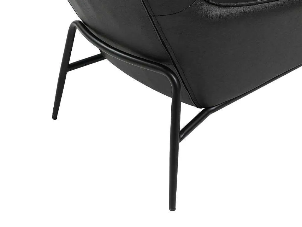 Fauteuil Van Zwart Buffelleder Dinnia-LINEA SOFA Online