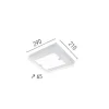 Finn Plafondlamp, Eik, Chroom, Wit, 29X21X6,5 Cm,-EPIKASA Discount