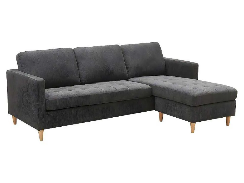 Firenze Bank Met Chaise Longue Donkergrijs.-Vente-unique