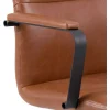 Flaro Kantoorstoel Met Armleuningen Pu Kunstleer Bruin.-Vente-unique Outlet
