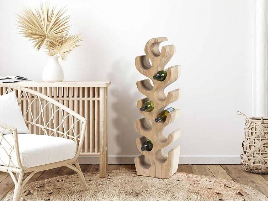 Flessenrek Van Suarhout - 12 Flessen - B28 X D19 X H100 Cm - Naturel - Guimaras-OZAIA Best