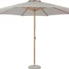Frank Zonnescherm Parasol Met Dissel O3.5M Teak Decor, Beige.-Vente-unique