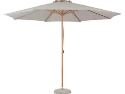 Frank Zonnescherm Parasol Met Dissel O3.5M Teak Decor, Beige.-Vente-unique