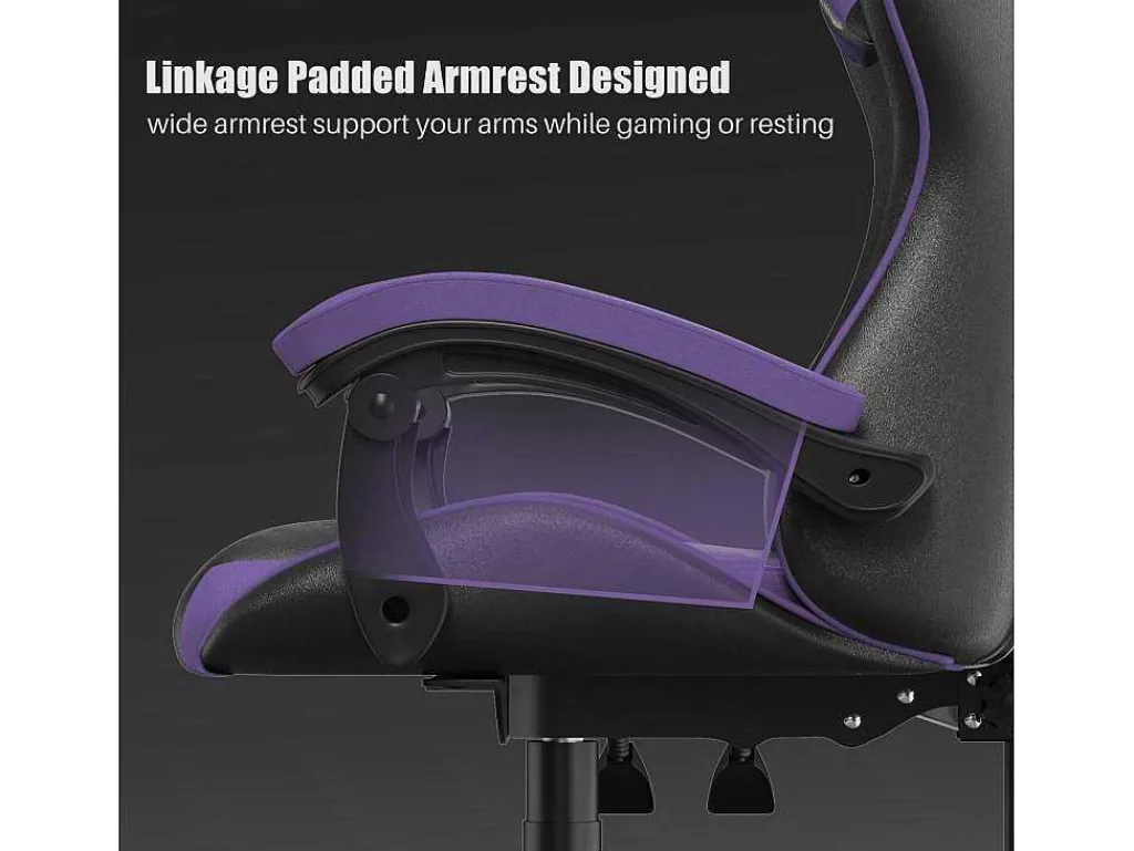 Gaming- En Bureaustoel Ergonomische Computerbureaustoel Met Hoofdsteun En Lumbale Ondersteuning-Vente-unique Discount