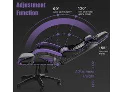 Gaming- En Bureaustoel Ergonomische Computerbureaustoel Met Hoofdsteun En Lumbale Ondersteuning-Vente-unique Discount