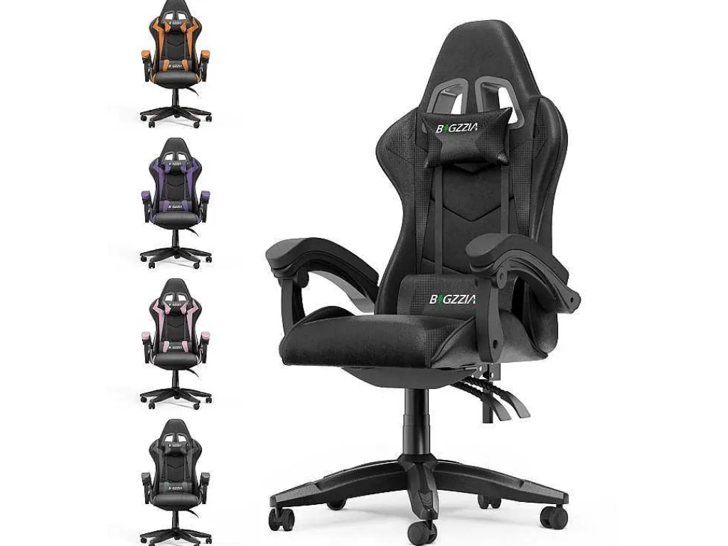 Gaming- En Bureaustoel Ergonomische Computerbureaustoel Met Hoofdsteun En Lumbale Ondersteuning-Vente-unique Discount