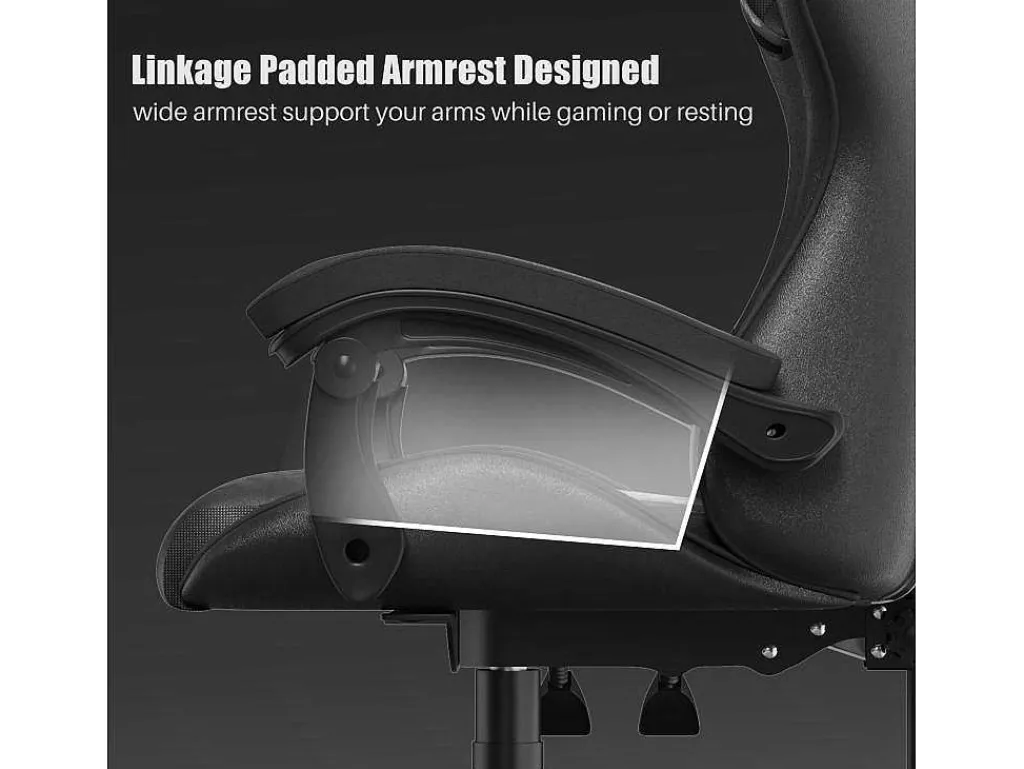 Gaming- En Bureaustoel Ergonomische Computerbureaustoel Met Hoofdsteun En Lumbale Ondersteuning-Vente-unique Discount
