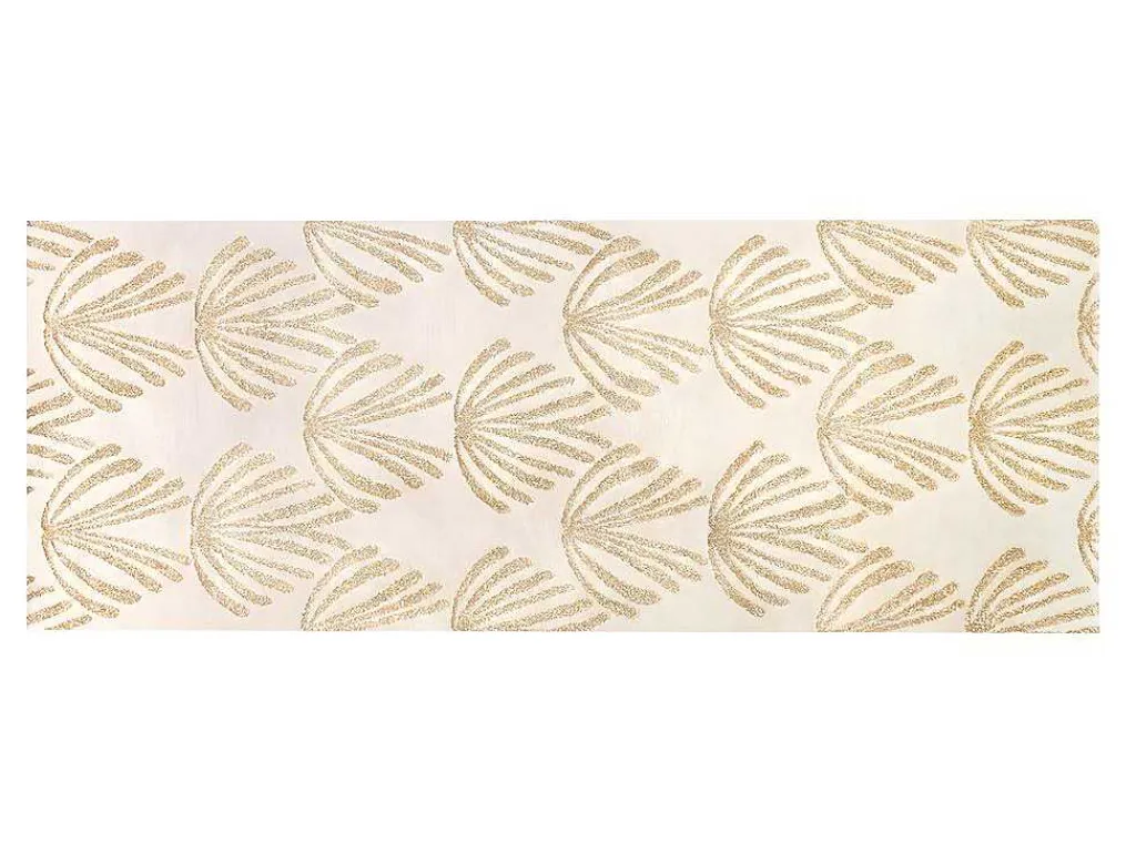 Gangtapijt Art-Decostijl Lysa - Polypropyleen - 80 X 200 Cm - Beige En Goudkleurig-OZAIA Outlet