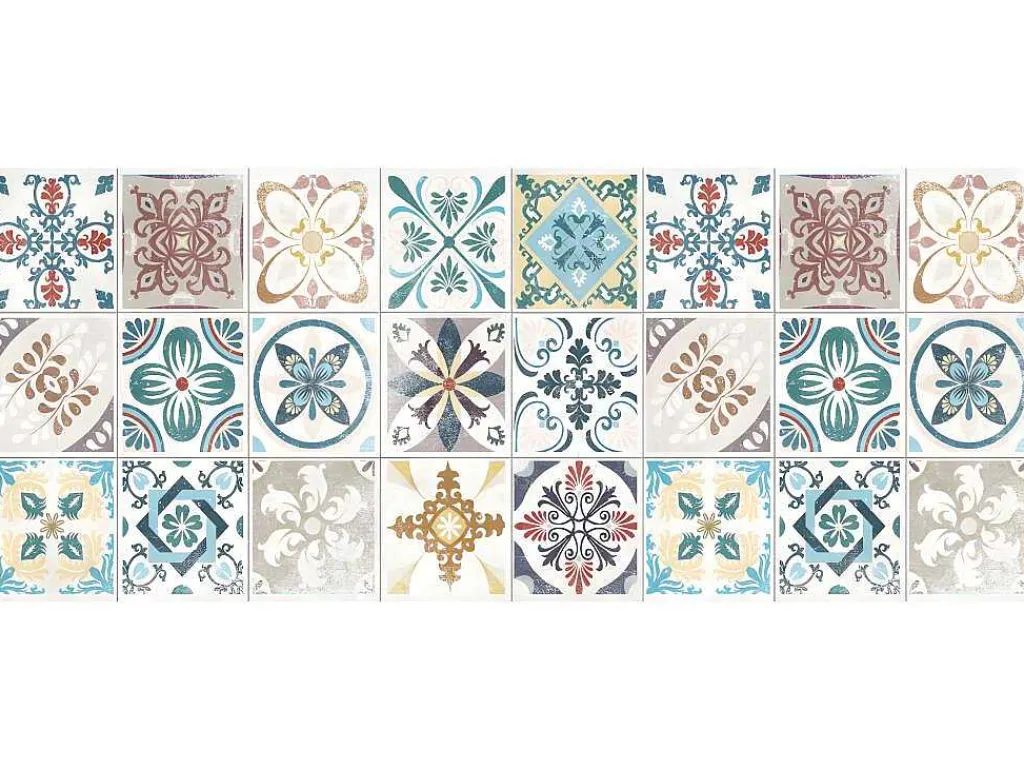 Gangtapijt Santander In Vinyl Met Tegeleffect Santander - 66X160Cm - Multikleuren-OZAIA Online