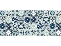 Gangtapijt Van Vinyl Met Cementtegeleffect - 66 X 160 Cm - Blauw - Rica-OZAIA