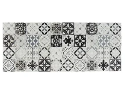Gangtapijt Van Vinyl Met Vloertegeleffect Mosai - 66 X 160 Cm - Zwart En Wit-OZAIA Best