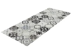 Gangtapijt Van Vinyl Met Vloertegeleffect Mosai - 66 X 160 Cm - Zwart En Wit-OZAIA Best