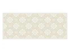 Gangtapijt Van Vinyl Met Cementtegeleffect - 66 X 160 Cm - Beige En Wit - Majesti-OZAIA Online