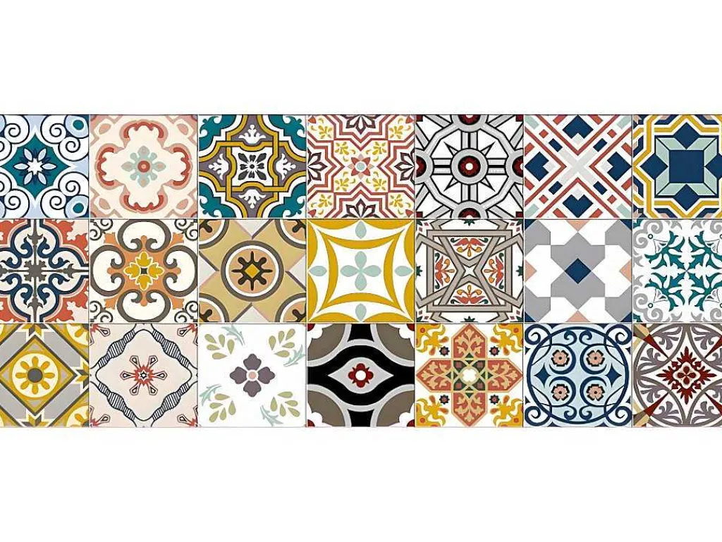 Gangtapijt Van Vinyl Met Vloertegelmotief Rica - 66 X 160 Cm - Meerkleurig-OZAIA Hot