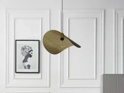Gebogen Hanglamp Met Design-Stijl Van Metaal - L60 X D41 Cm - Zwart En Binnenkant Goudkleurig - Lucena-OZAIA Outlet