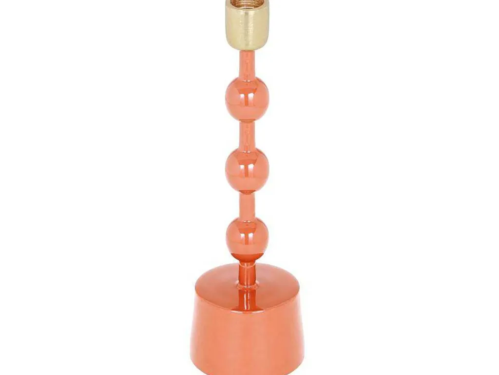 Geemailleerde Aluminium Kandelaar - H.26,5 Cm - Terracotta - Parina-OZAIA Online