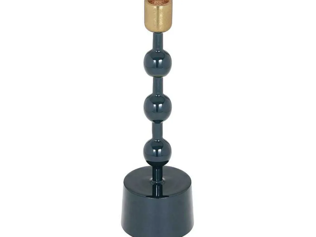 Geemailleerde Aluminium Kandelaar - H.26,5 Cm - Eend Blauw - Parina-OZAIA Online