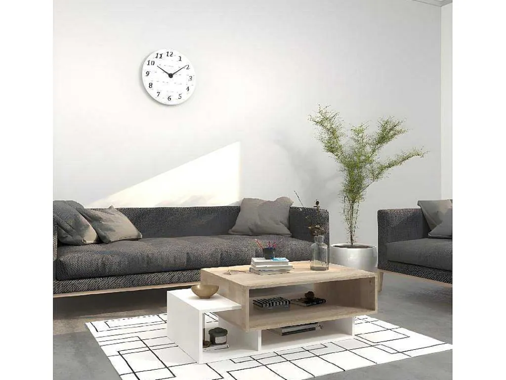 Gemini Koffietafel, Wit, Sonoma, 100X60X35 Cm, Epikasa-Homemania Discount