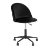 Geneve Kantoorstoel Velour Zwart, Zwart.-House Nordic Online