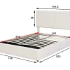 Gestoffeerd Opbergbed - 140X200Cm - Stof Fluweel - Beige-ModernLuxe Sale