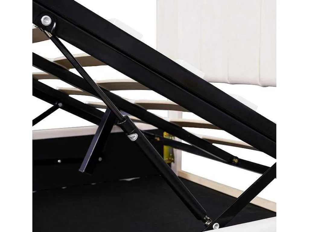 Gestoffeerd Opbergbed - 140X200Cm - Stof Fluweel - Beige-ModernLuxe Sale