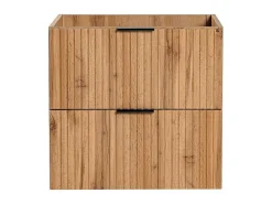 Gestreept Hangend Meubel Onder Wastafel - Licht Naturel - L60 Cm - Zevara-Vente-unique Best