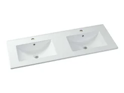 Gestreept Hangmeubel Voor Badkamer Met Inbouwwastafel - Licht Naturel - 120 Cm - Zevara-Vente-unique
