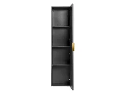 Gestreepte Hangende Badkamerkolom - Zwart - H140 Cm - Zevara-Vente-unique Outlet