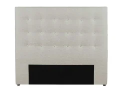 Gewatteerd Hoofdbord Francesco - 140 Cm - Stof - Beige-Vente-unique