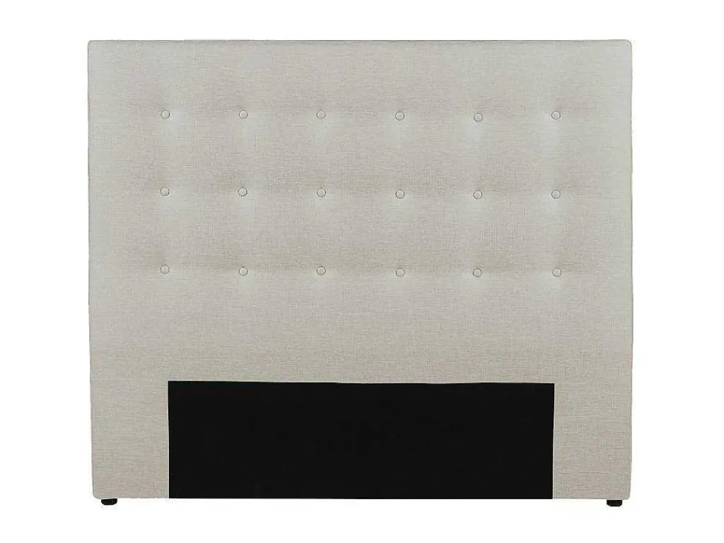 Gewatteerd Hoofdbord Francesco - 140 Cm - Stof - Beige-Vente-unique