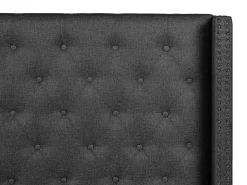 Gewatteerd Hoofdbord Massimo - Stof - 160 Cm - Grijs-Vente-unique Discount