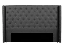 Gewatteerd Hoofdbord Massimo - Stof - 160 Cm - Grijs-Vente-unique Discount
