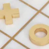 Gezelschapsspel - Boter-Kaas-En-Eieren - Marmer En Messing En Wit - L20,5 X H2,5 X D20,5 Cm - Tactoe-Vente-unique New