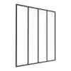 Glasraam Werkplaatsstijl Van Van Aluminium En Gematteerd Glas - 120 X 130 Cm - Zwart - Bayview-Vente-unique Sale