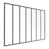 Glasraam Werkplaatsstijl Van Van Aluminium En Gematteerd Glas - 210 X 130 Cm - Zwart - Bayview-Vente-unique Sale