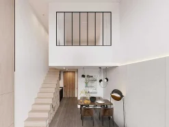 Glasraam Werkplaatsstijl Van Van Aluminium En Gematteerd Glas - 210 X 130 Cm - Zwart - Bayview-Vente-unique Sale