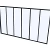 Glazen Binnenraam Bayview Van Aluminium Met Zwarte Poedercoating - 180 X 105 Cm-Vente-unique Best