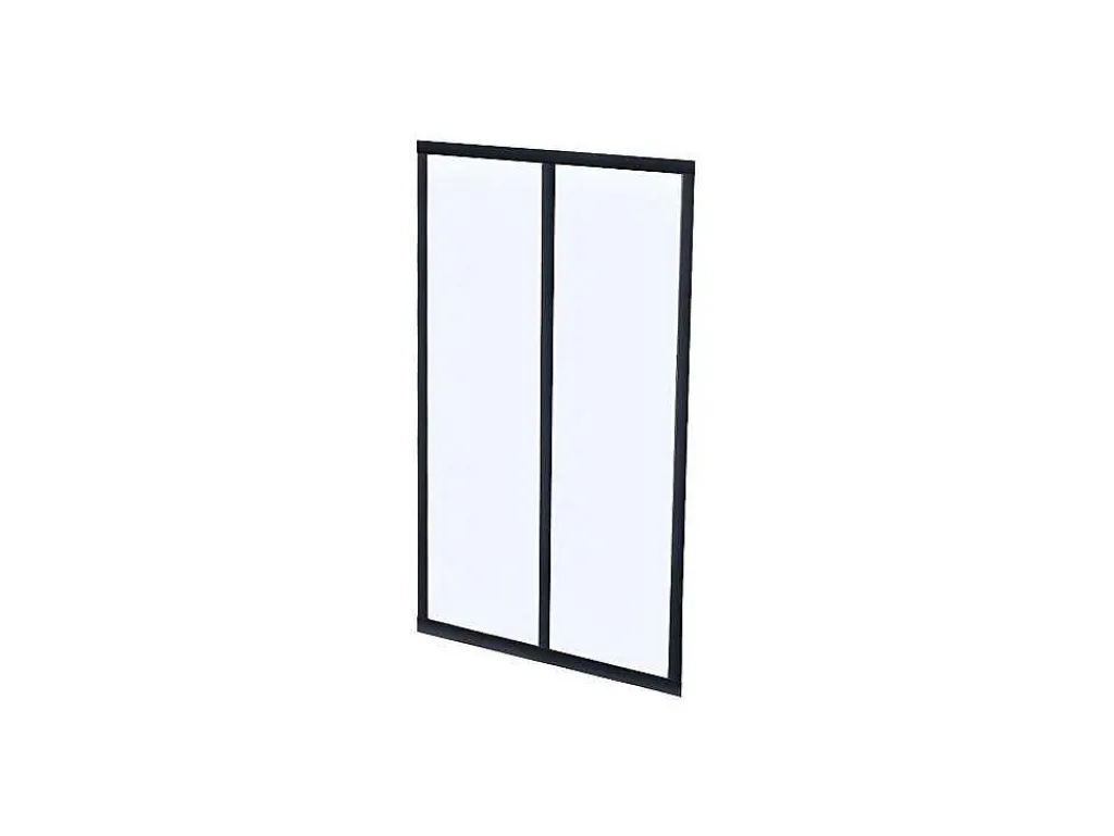 Glazen Binnenraam Bayview Van Alumimium Met Zwarte Poedercoating - 60 X 130 Cm-Vente-unique Outlet