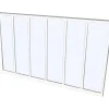 Glazen Binnenraam Bayview In Aluminium Met Witte Poedercoating - 180X105 Cm-Vente-unique Sale