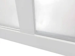 Glazen Binnenraam Bayview In Aluminium Met Witte Poedercoating - 180X105 Cm-Vente-unique Sale