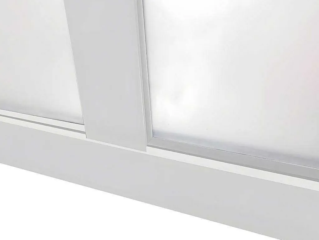 Glazen Binnenraam Bayview In Aluminium Met Witte Poedercoating - 180X105 Cm-Vente-unique Sale