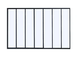 Glazen Binnenraam In Aluminium Met Poedercoating - 210 X 105 Cm - Zwart - Bayview-Vente-unique New