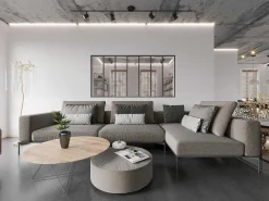 Glazen Binnenraam In Aluminium Met Poedercoating - 210 X 105 Cm - Zwart - Bayview-Vente-unique New