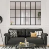 Glazen Binnenraam In Orangeriestijl Van Gepoederlakt Aluminium 180 X 130 Cm Zwart Oransa-Vente-unique New