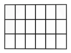 Glazen Binnenraam In Orangeriestijl Van Gepoederlakt Aluminium 180 X 130 Cm Zwart Oransa-Vente-unique New